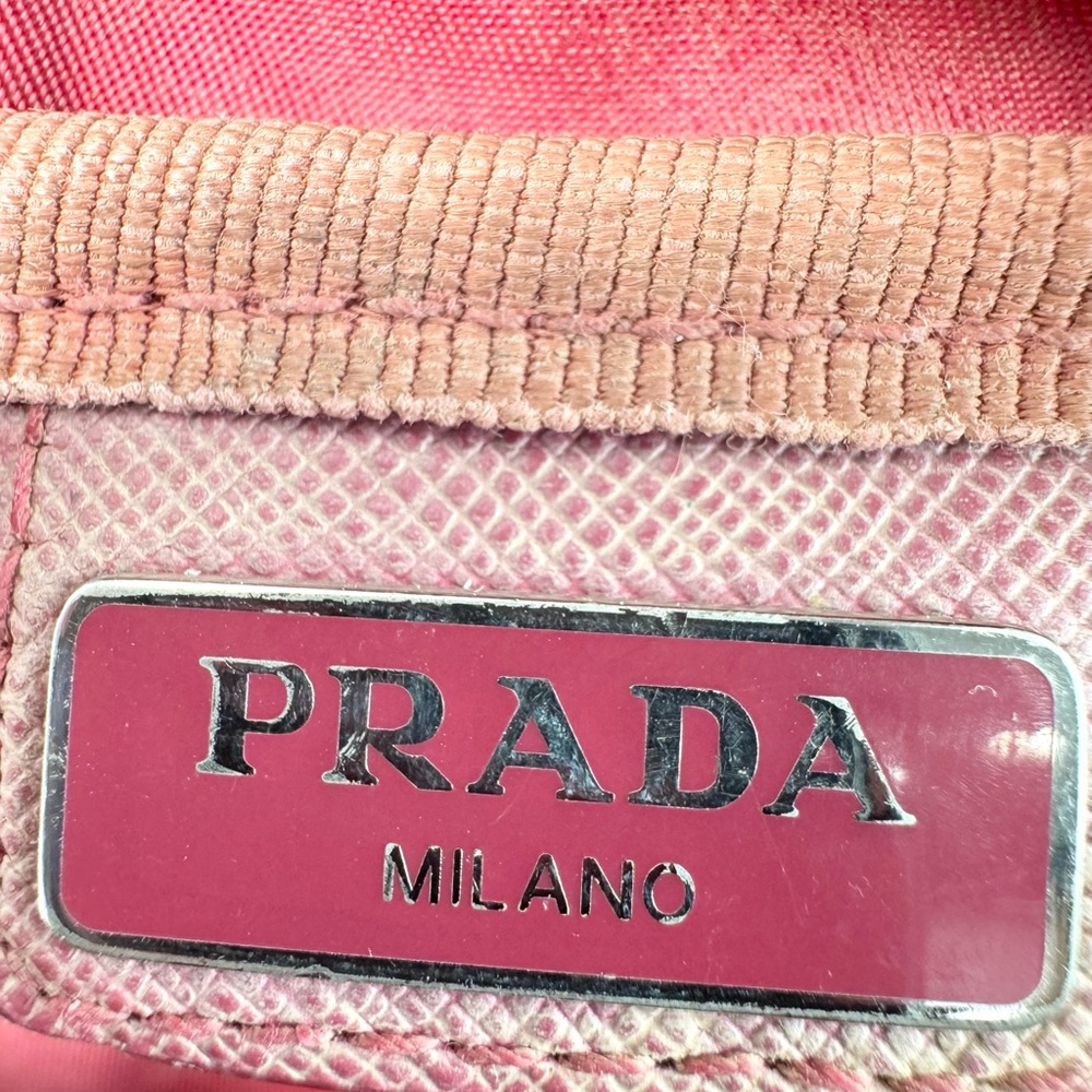 Prada Dark Pink Nylon Travel Mini Cosmetic Zip Case - Picture 6 of 12